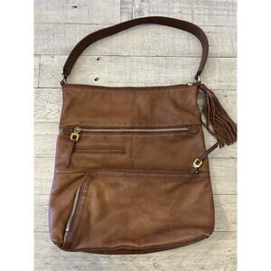 Hobo Liberty Purse Brown Shoulder Bag Woodlands Tote